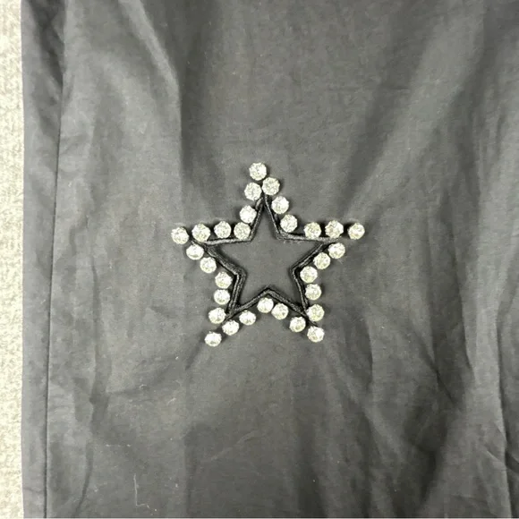 Black Star Embellished/ Embroidered Button Down Shirt Size S - Picture 3 of 12